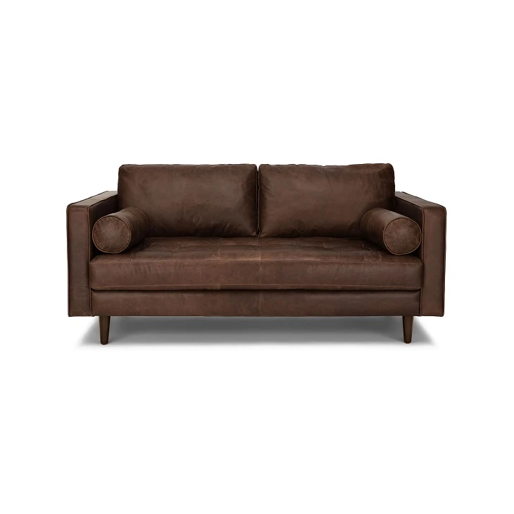 Deep Down-Filled Leather Sofa Deep Down-Filled Leather Sofa